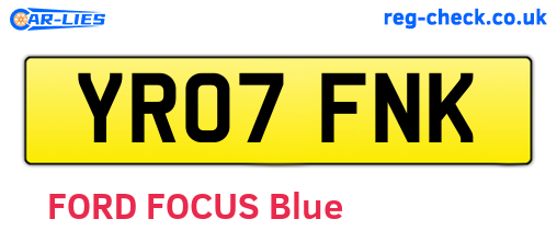 YR07FNK are the vehicle registration plates.