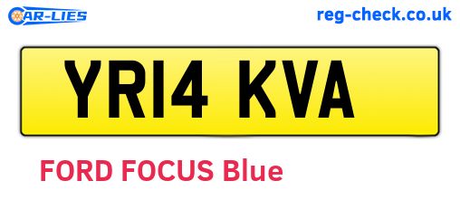 YR14KVA are the vehicle registration plates.