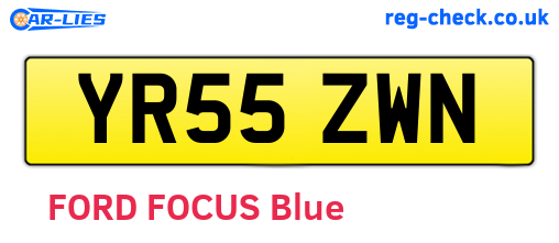 YR55ZWN are the vehicle registration plates.