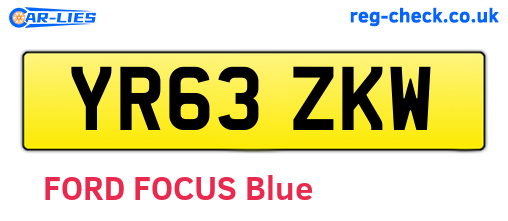 YR63ZKW are the vehicle registration plates.