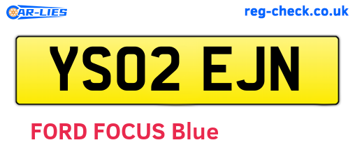 YS02EJN are the vehicle registration plates.