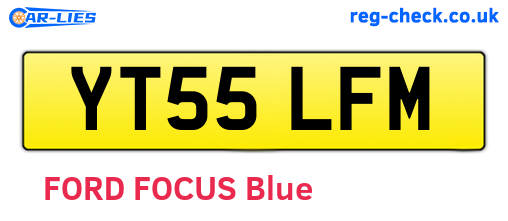 YT55LFM are the vehicle registration plates.