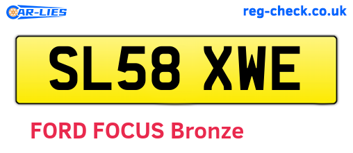 SL58XWE are the vehicle registration plates.
