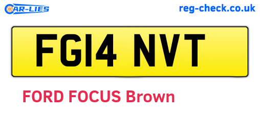 FG14NVT are the vehicle registration plates.
