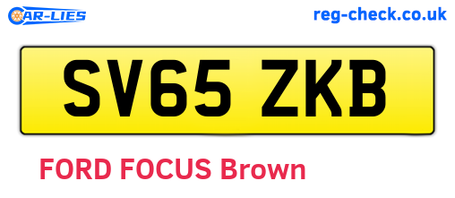 SV65ZKB are the vehicle registration plates.