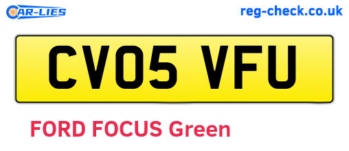 CV05VFU are the vehicle registration plates.
