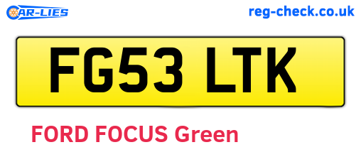 FG53LTK are the vehicle registration plates.