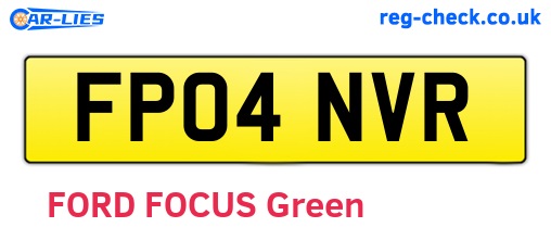 FP04NVR are the vehicle registration plates.