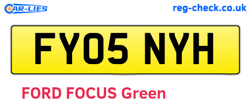 FY05NYH are the vehicle registration plates.