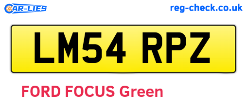LM54RPZ are the vehicle registration plates.