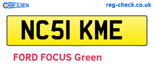 NC51KME are the vehicle registration plates.