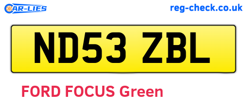 ND53ZBL are the vehicle registration plates.