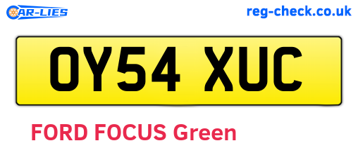 OY54XUC are the vehicle registration plates.