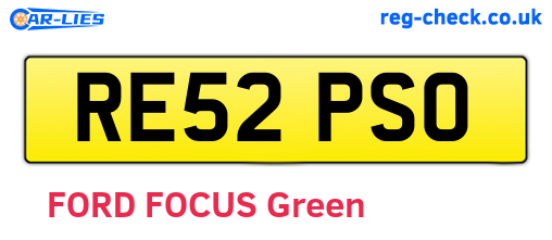 RE52PSO are the vehicle registration plates.