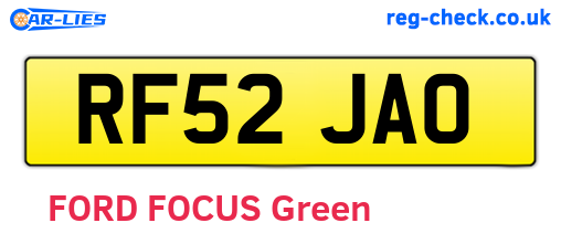 RF52JAO are the vehicle registration plates.