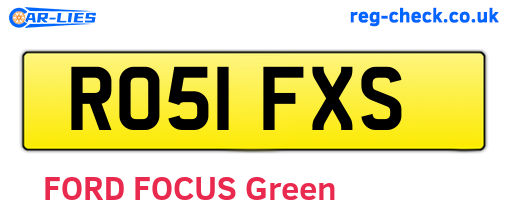 RO51FXS are the vehicle registration plates.