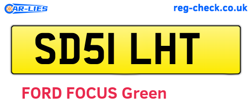 SD51LHT are the vehicle registration plates.