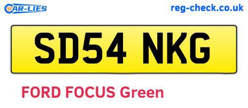 SD54NKG are the vehicle registration plates.