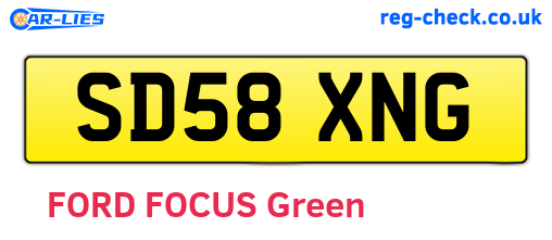 SD58XNG are the vehicle registration plates.