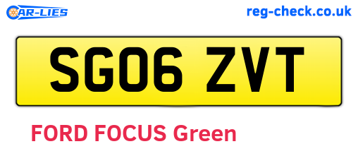 SG06ZVT are the vehicle registration plates.