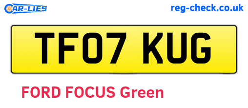 TF07KUG are the vehicle registration plates.