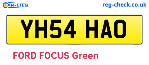 YH54HAO are the vehicle registration plates.