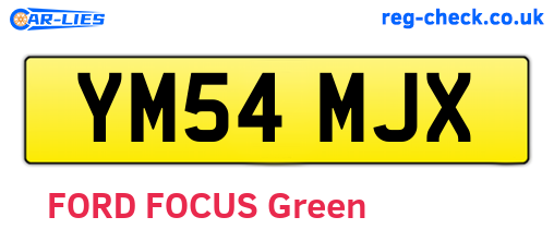 YM54MJX are the vehicle registration plates.
