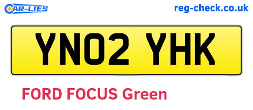 YN02YHK are the vehicle registration plates.
