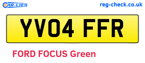 YV04FFR are the vehicle registration plates.