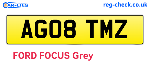 AG08TMZ are the vehicle registration plates.
