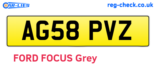 AG58PVZ are the vehicle registration plates.