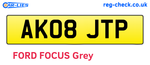 AK08JTP are the vehicle registration plates.