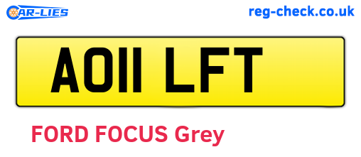AO11LFT are the vehicle registration plates.