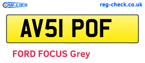 AV51POF are the vehicle registration plates.