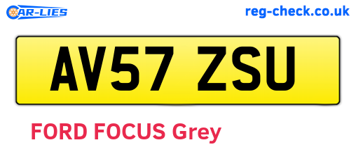 AV57ZSU are the vehicle registration plates.