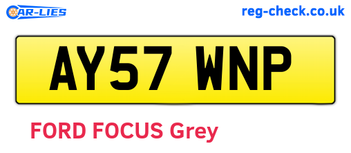 AY57WNP are the vehicle registration plates.