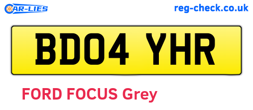 BD04YHR are the vehicle registration plates.