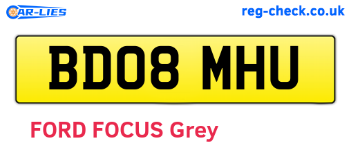 BD08MHU are the vehicle registration plates.
