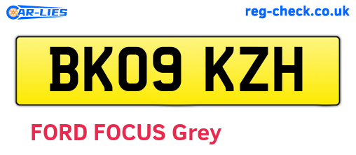 BK09KZH are the vehicle registration plates.
