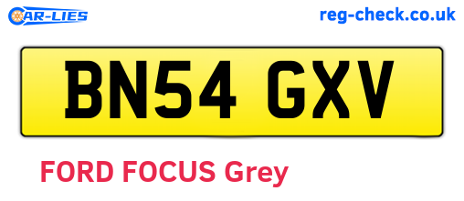 BN54GXV are the vehicle registration plates.