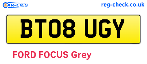 BT08UGY are the vehicle registration plates.