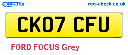 CK07CFU are the vehicle registration plates.
