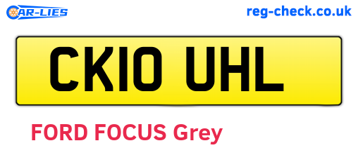 CK10UHL are the vehicle registration plates.