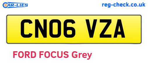 CN06VZA are the vehicle registration plates.