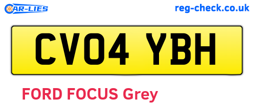 CV04YBH are the vehicle registration plates.