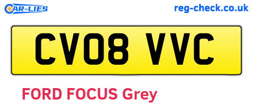 CV08VVC are the vehicle registration plates.