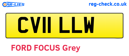 CV11LLW are the vehicle registration plates.