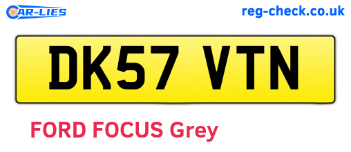 DK57VTN are the vehicle registration plates.