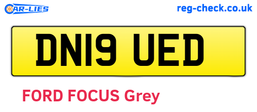 DN19UED are the vehicle registration plates.