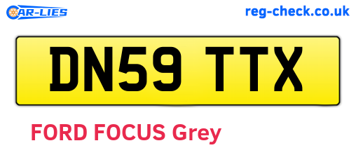 DN59TTX are the vehicle registration plates.